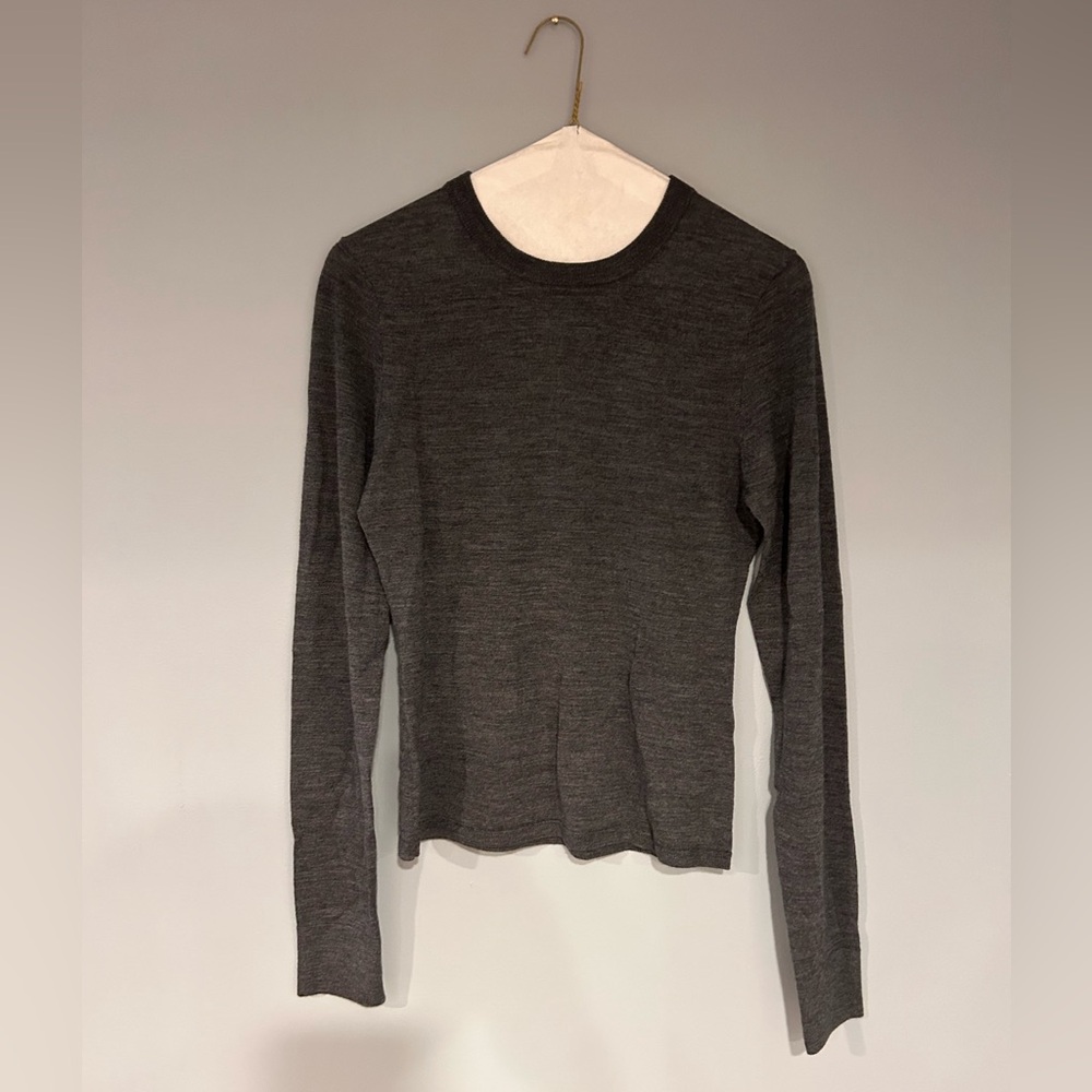 J. Crew Dark Gray Long Sleeve Top & Skirt